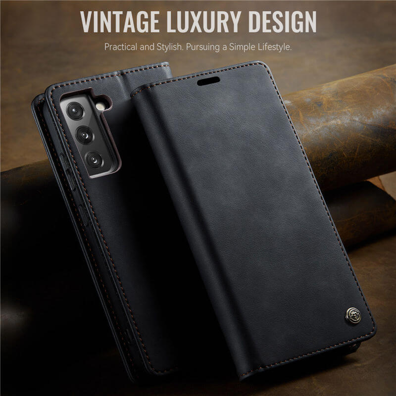 CaseMe Samsung Galaxy S22 Plus Magnetic Wallet Case with RFID Blocking