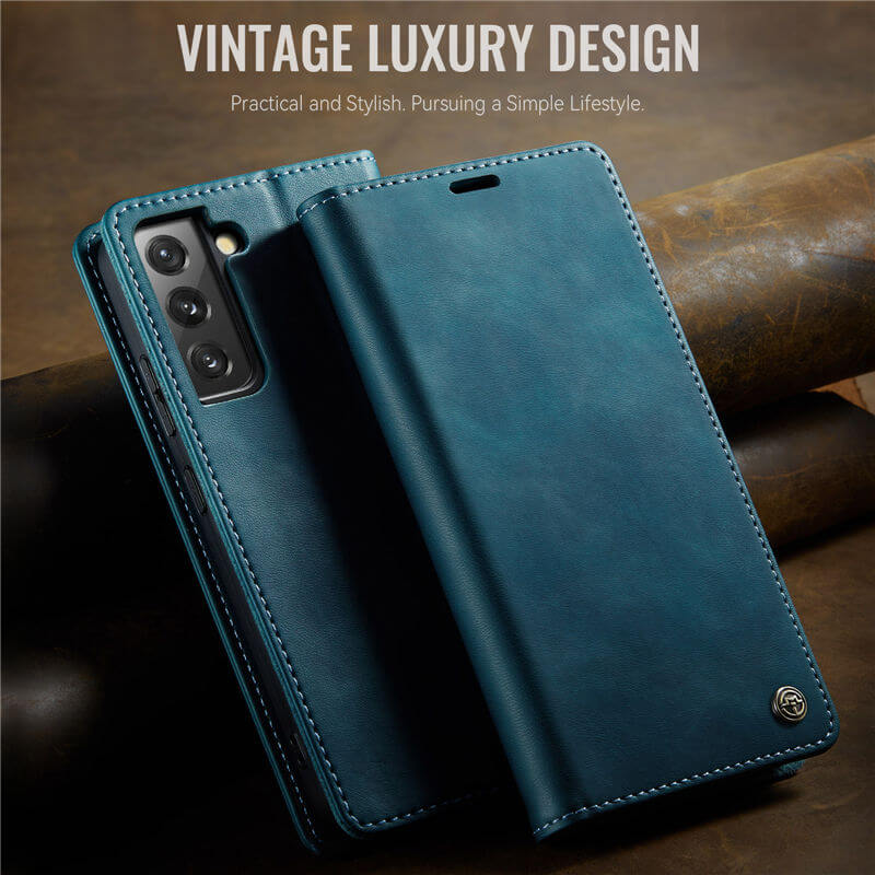 CaseMe Samsung Galaxy S22 Plus Magnetic Wallet Case with RFID Blocking