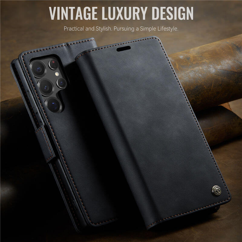 CaseMe Samsung Galaxy S22 Ultra Magnetic Wallet Case with RFID Blocking