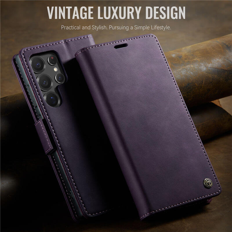 CaseMe Samsung Galaxy S22 Ultra Magnetic Wallet Case with RFID Blocking