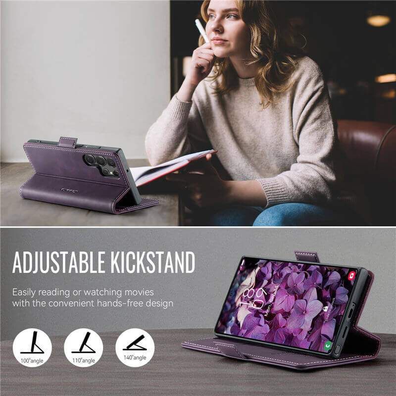 CaseMe Samsung Galaxy S22 Ultra Magnetic Wallet Case with RFID Blocking