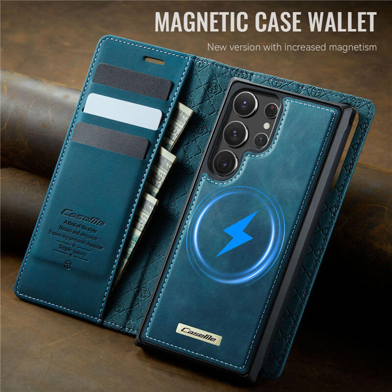 CaseMe Samsung Galaxy S22 Ultra 2-in-1 Magnetic Wallet Case