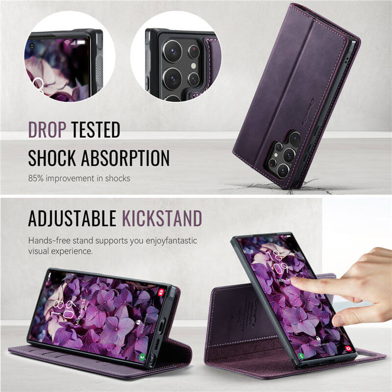 CaseMe Samsung Galaxy S22 Ultra 2-in-1 Magnetic Wallet Case