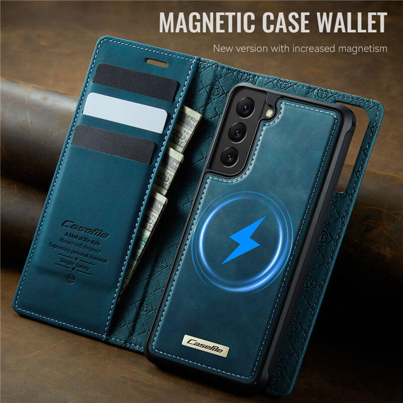 CaseMe Samsung Galaxy S22 Plus 2-in-1 Magnetic Wallet Case