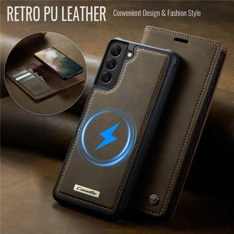 CaseMe Samsung Galaxy S22 2-in-1 Magnetic Wallet Case