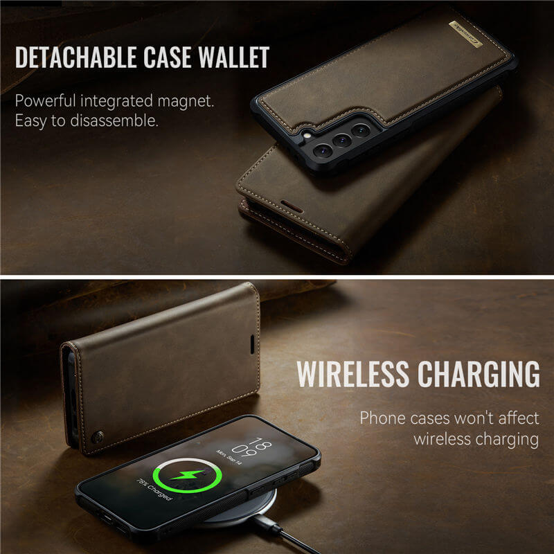 CaseMe Samsung Galaxy S22 2-in-1 Magnetic Wallet Case