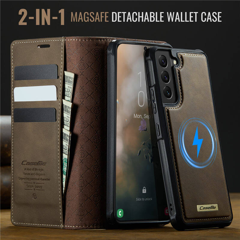 CaseMe Samsung Galaxy S22 2-in-1 Magnetic Wallet Case