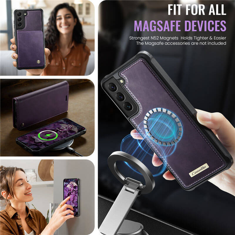 CaseMe Samsung Galaxy S22 2-in-1 Magnetic Wallet Case