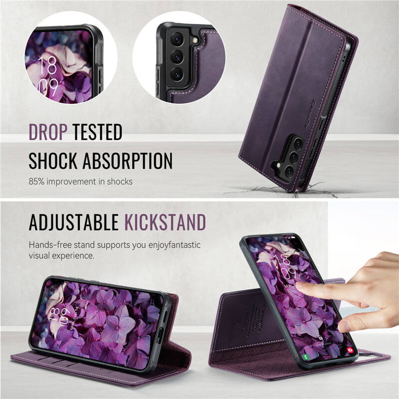 CaseMe Samsung Galaxy S22 2-in-1 Magnetic Wallet Case