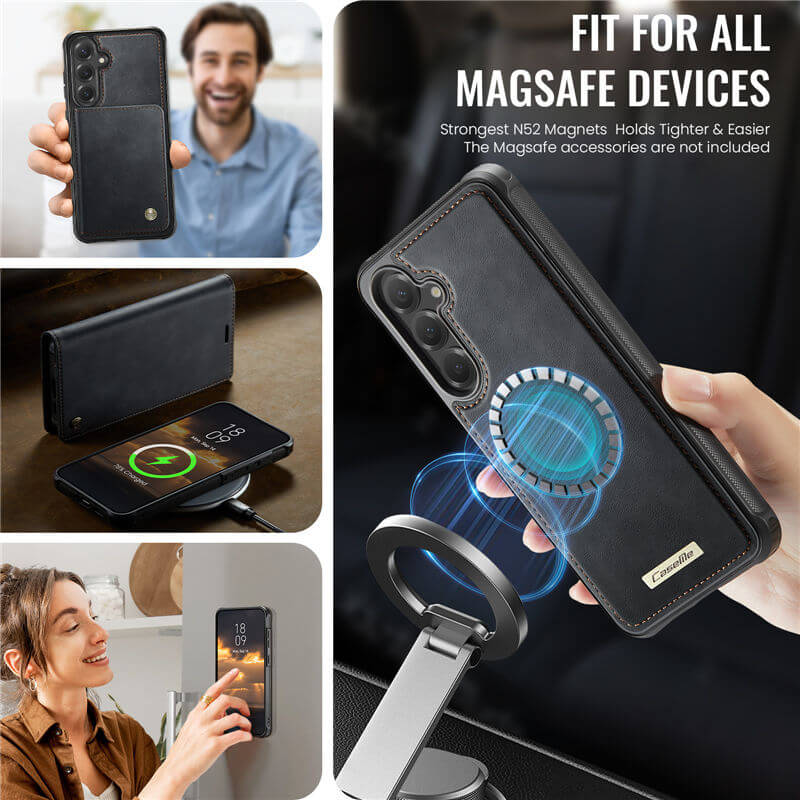 CaseMe Samsung Galaxy S23 FE 2-in-1 Magnetic Wallet Case