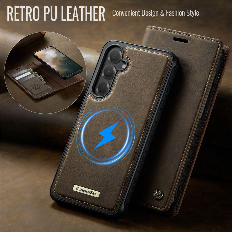 CaseMe Samsung Galaxy S23 FE 2-in-1 Magnetic Wallet Case