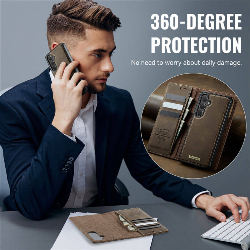 CaseMe Samsung Galaxy S23 FE 2-in-1 Magnetic Wallet Case