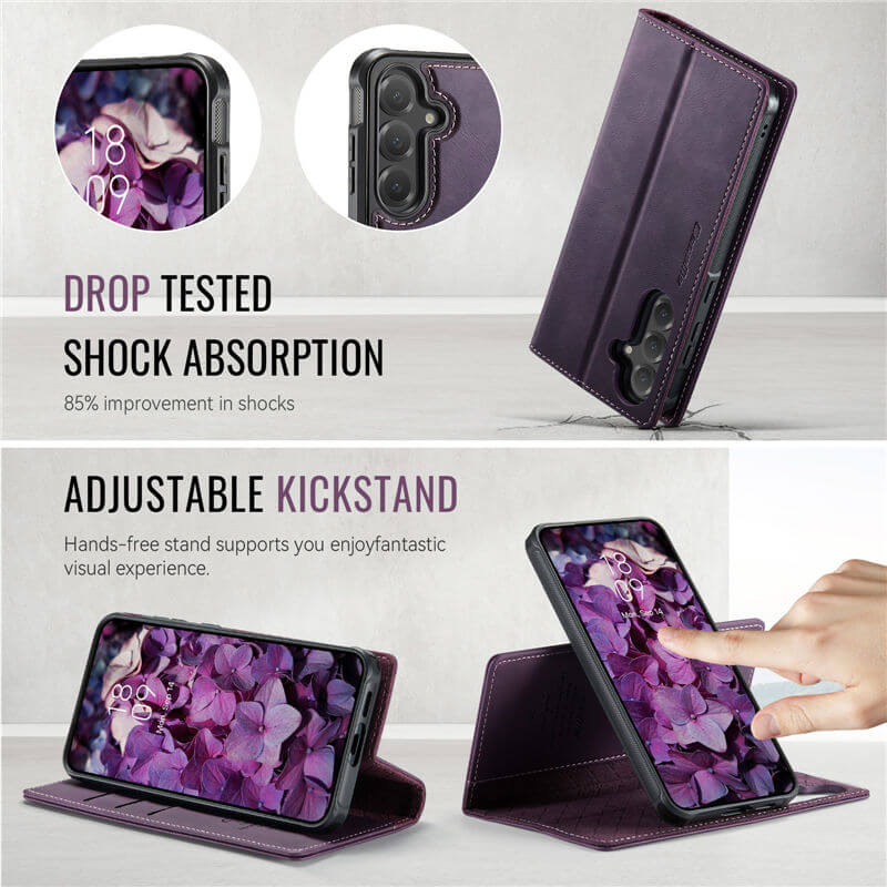 CaseMe Samsung Galaxy S23 FE 2-in-1 Magnetic Wallet Case