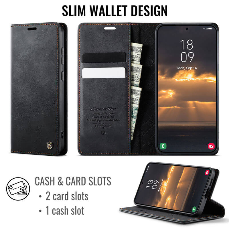 CaseMe Samsung Galaxy S23 Magnetic Wallet Case with RFID Blocking