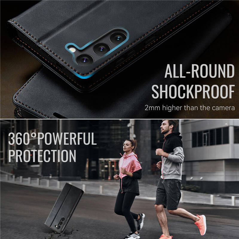 CaseMe Samsung Galaxy S23 Magnetic Wallet Case with RFID Blocking
