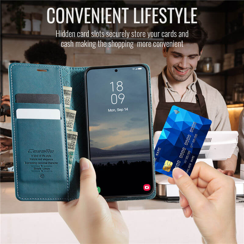 CaseMe Samsung Galaxy S23 Plus Magnetic Wallet Case with RFID Blocking