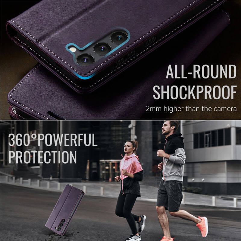CaseMe Samsung Galaxy S23 Magnetic Wallet Case with RFID Blocking