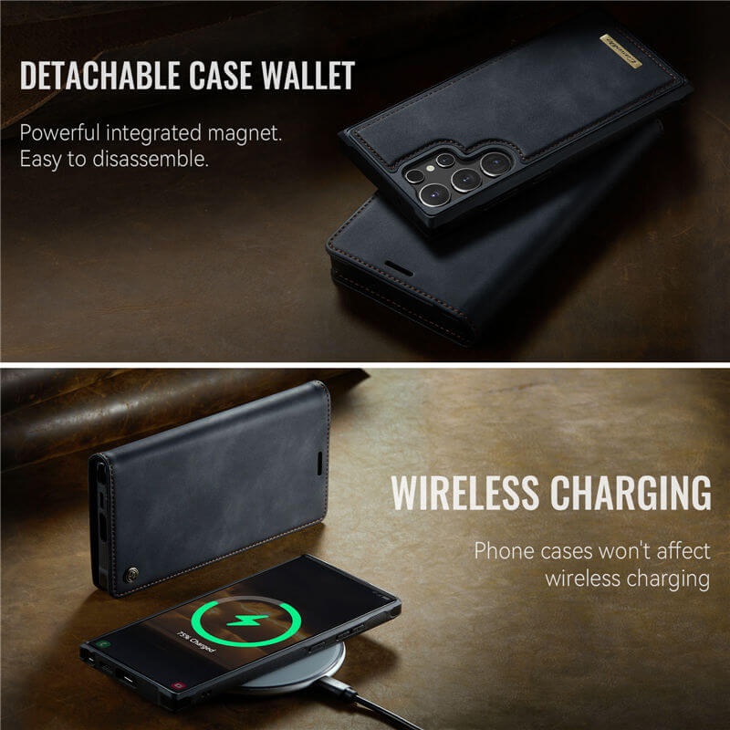 CaseMe Samsung Galaxy S23 Ultra 2-in-1 Magnetic Wallet Case