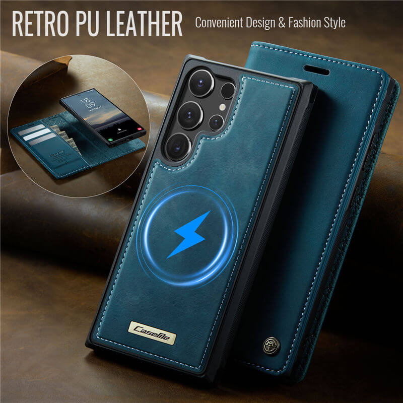 CaseMe Samsung Galaxy S23 Ultra 2-in-1 Magnetic Wallet Case