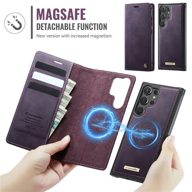 CaseMe Samsung Galaxy S23 Ultra 2-in-1 Magnetic Wallet Case