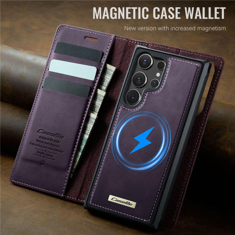 CaseMe Samsung Galaxy S23 Ultra 2-in-1 Magnetic Wallet Case
