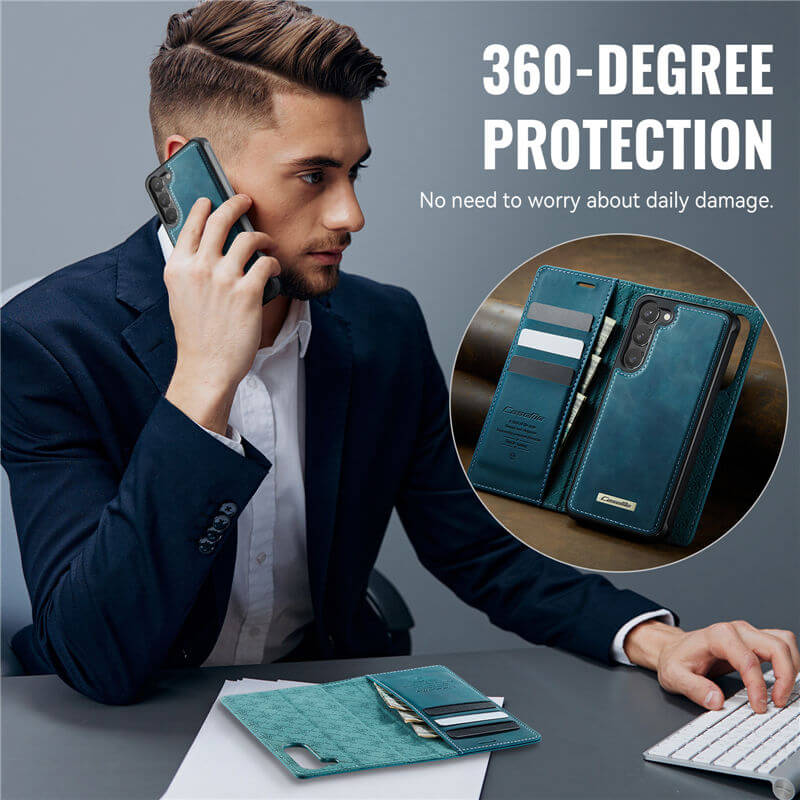 CaseMe Samsung Galaxy S23 Plus 2-in-1 Magnetic Wallet Case