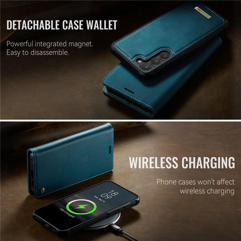 CaseMe Samsung Galaxy S23 Plus 2-in-1 Magnetic Wallet Case