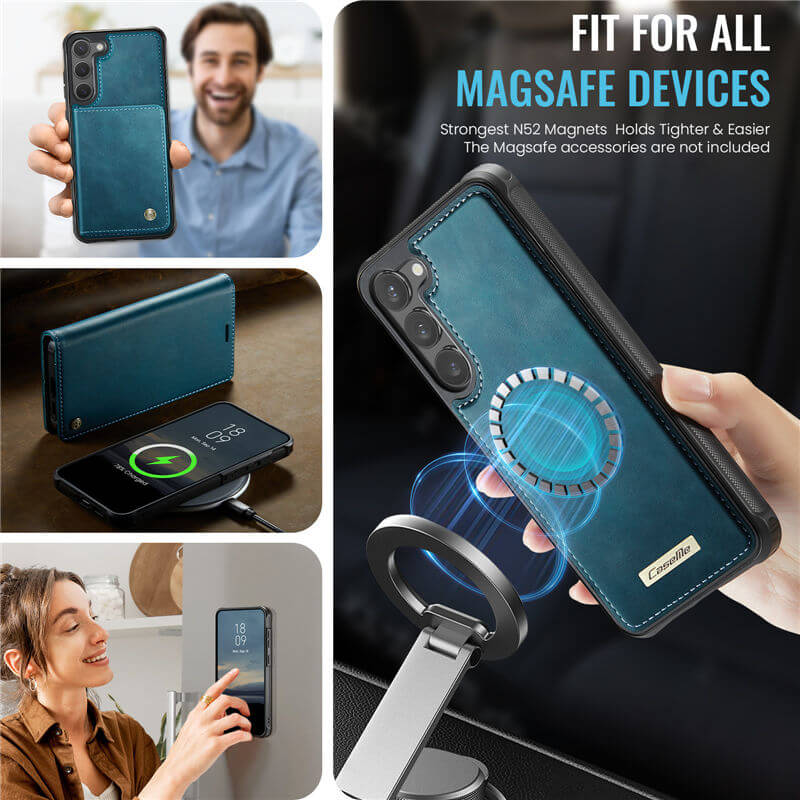 CaseMe Samsung Galaxy S23 Plus 2-in-1 Magnetic Wallet Case