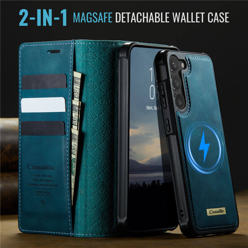CaseMe Samsung Galaxy S23 Plus 2-in-1 Magnetic Wallet Case