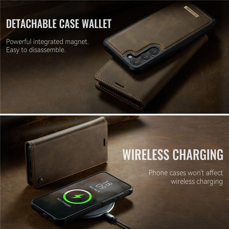 CaseMe Samsung Galaxy S23 2-in-1 Magnetic Wallet Case