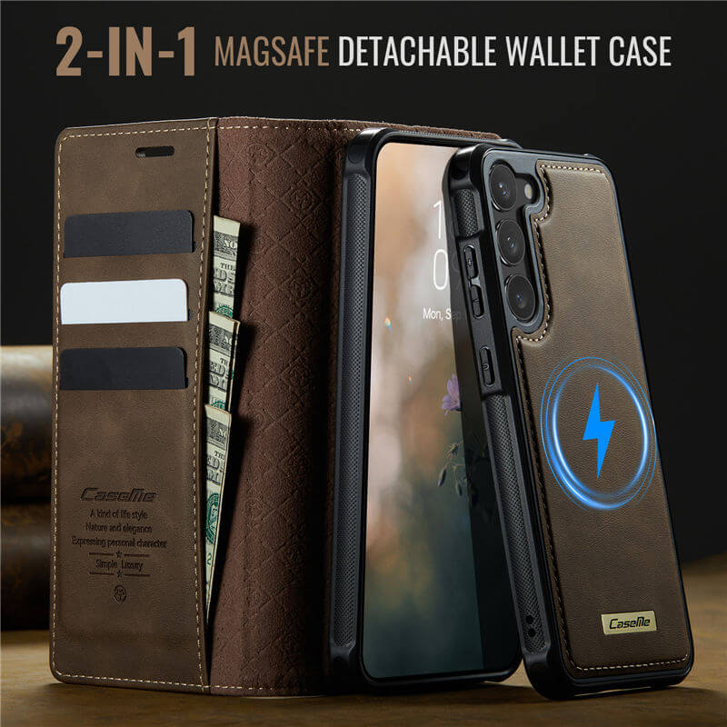 CaseMe Samsung Galaxy S23 2-in-1 Magnetic Wallet Case