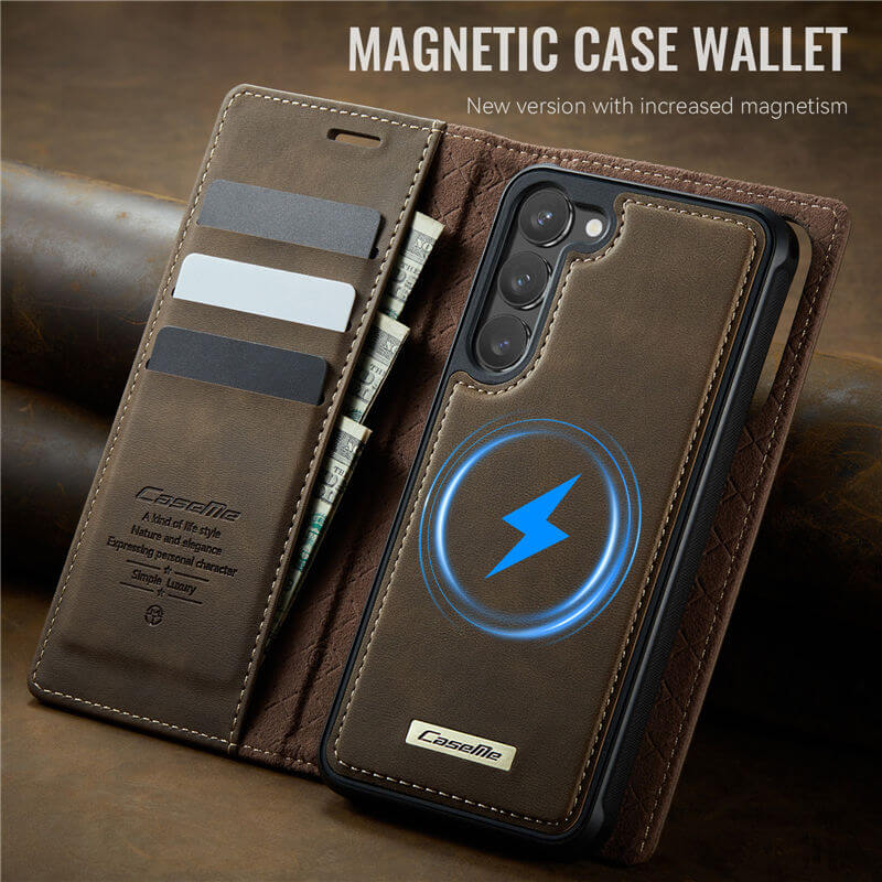 CaseMe Samsung Galaxy S23 2-in-1 Magnetic Wallet Case