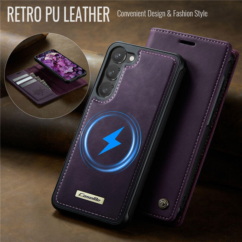 CaseMe Samsung Galaxy S23 Plus 2-in-1 Magnetic Wallet Case