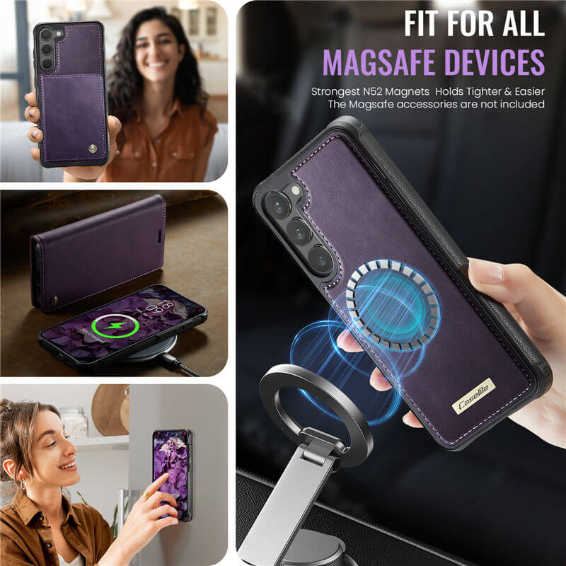 CaseMe Samsung Galaxy S23 Plus 2-in-1 Magnetic Wallet Case