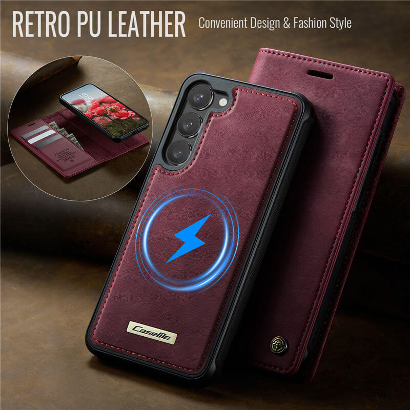 CaseMe Samsung Galaxy S23 2-in-1 Magnetic Wallet Case