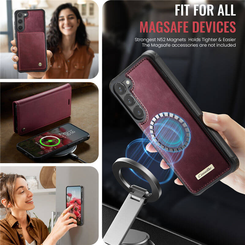 CaseMe Samsung Galaxy S23 2-in-1 Magnetic Wallet Case
