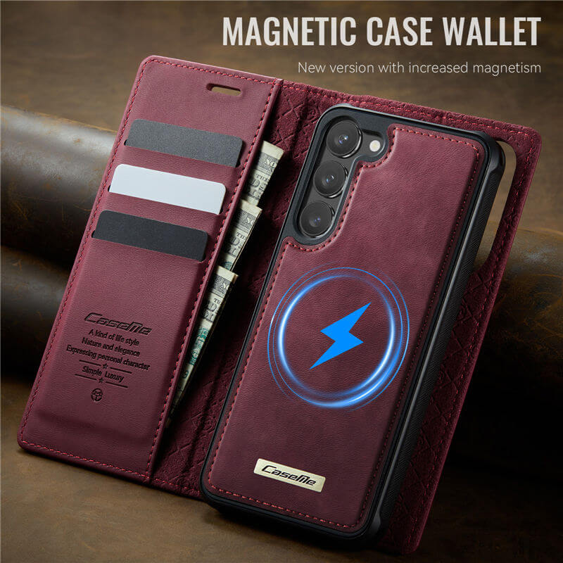 CaseMe Samsung Galaxy S23 2-in-1 Magnetic Wallet Case