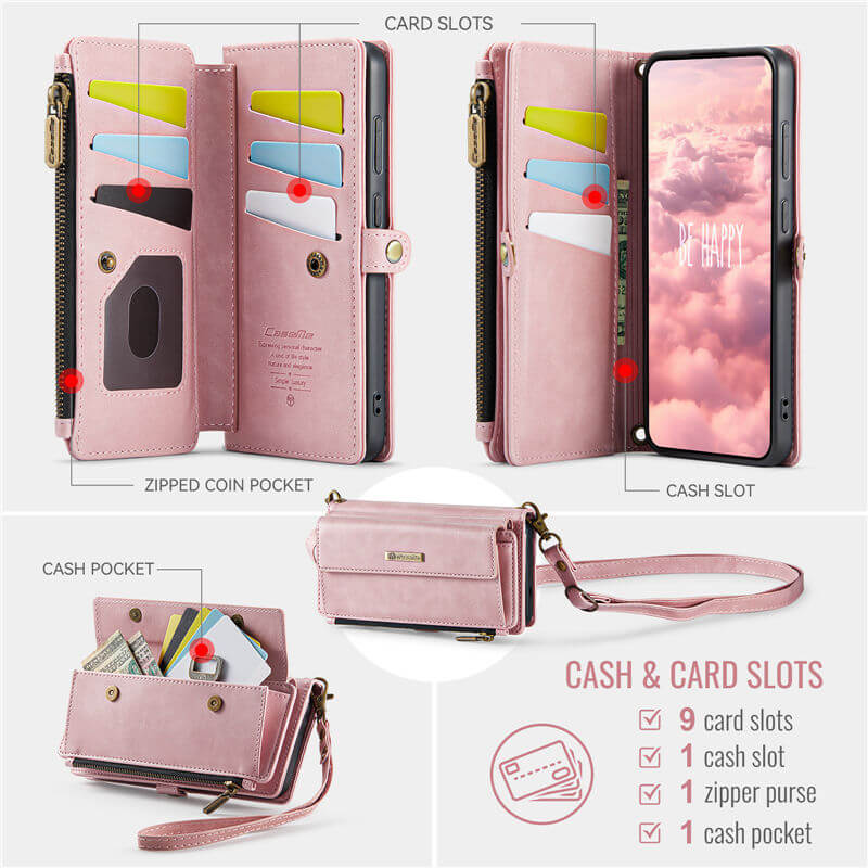 CaseMe Samsung Galaxy S24 FE Crossbody Wallet Case
