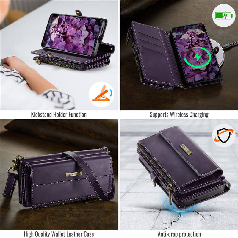 CaseMe Samsung Galaxy S25 Plus Crossbody Wallet Case