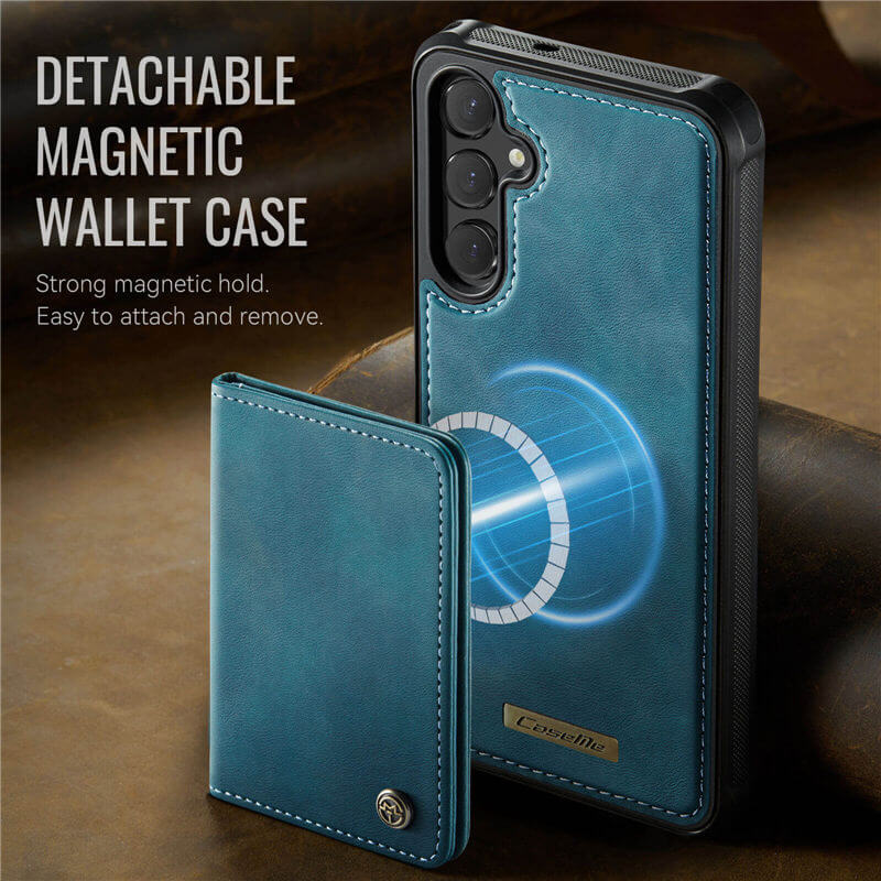 CaseMe Samsung Galaxy S25 Plus 2-in-1 Detachable Magnetic Wallet Case