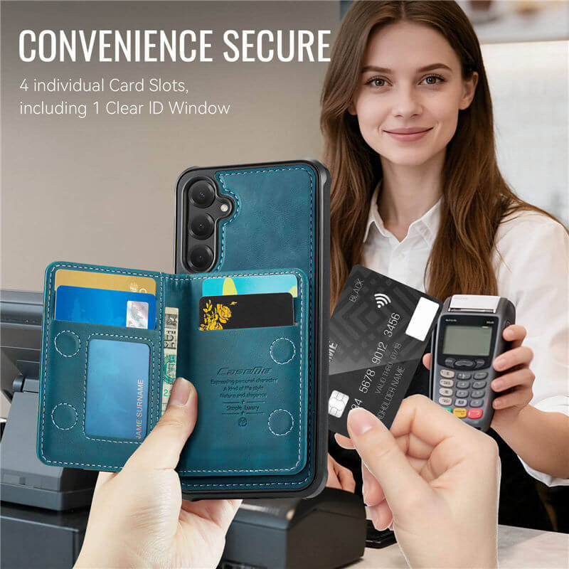 CaseMe Samsung Galaxy S25 Plus 2-in-1 Detachable Magnetic Wallet Case