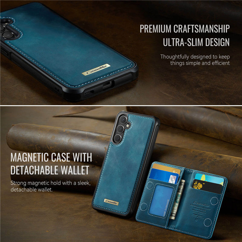 CaseMe Samsung Galaxy S25 Plus 2-in-1 Detachable Magnetic Wallet Case