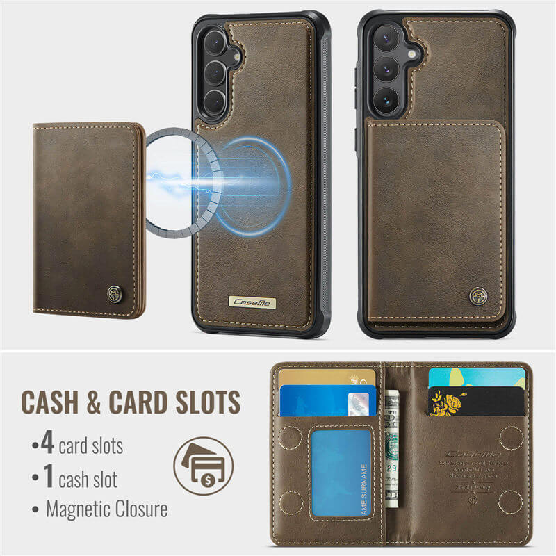 CaseMe Samsung Galaxy S24 Plus 2-in-1 Detachable Magnetic Wallet Case