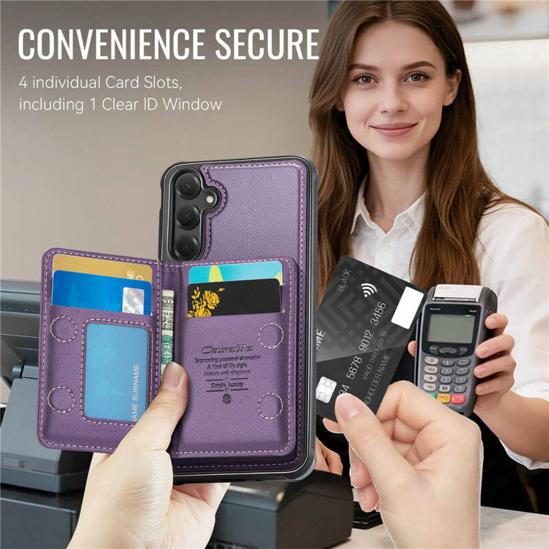 CaseMe Samsung Galaxy S24 Plus 2-in-1 Detachable Magnetic Wallet Case