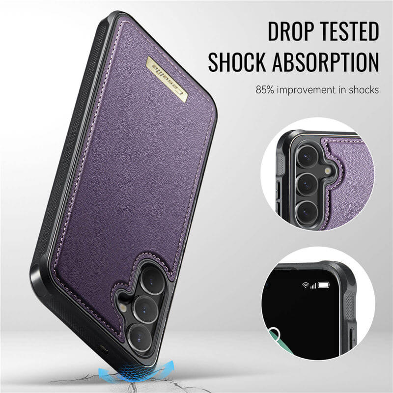 CaseMe Samsung Galaxy S24 Plus 2-in-1 Detachable Magnetic Wallet Case