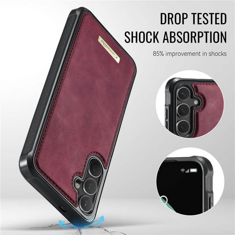 CaseMe Samsung Galaxy S25 Plus 2-in-1 Detachable Magnetic Wallet Case