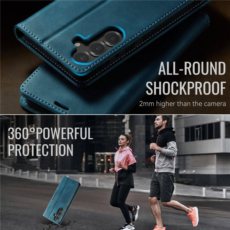 CaseMe Samsung Galaxy S24 FE Magnetic Wallet Case with RFID Blocking
