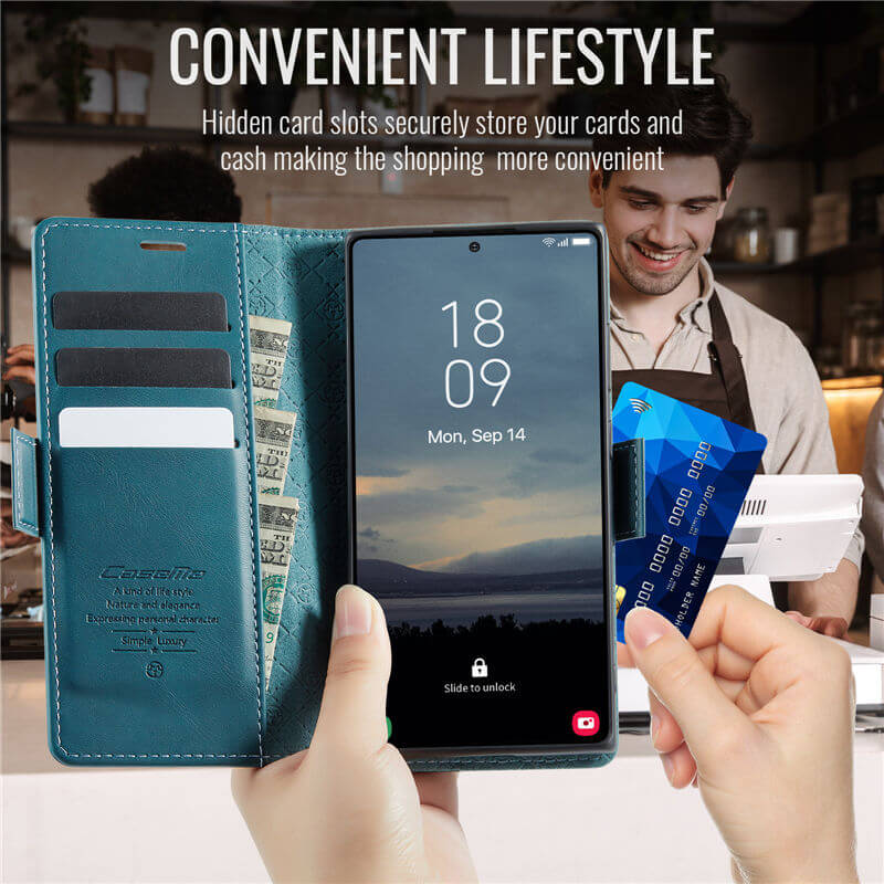 CaseMe Samsung Galaxy S25 Ultra Magnetic Wallet Case with RFID Blocking