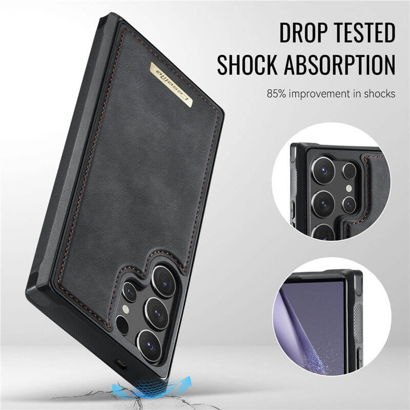 CaseMe Samsung Galaxy S24 Ultra 2-in-1 Detachable Magnetic Wallet Case