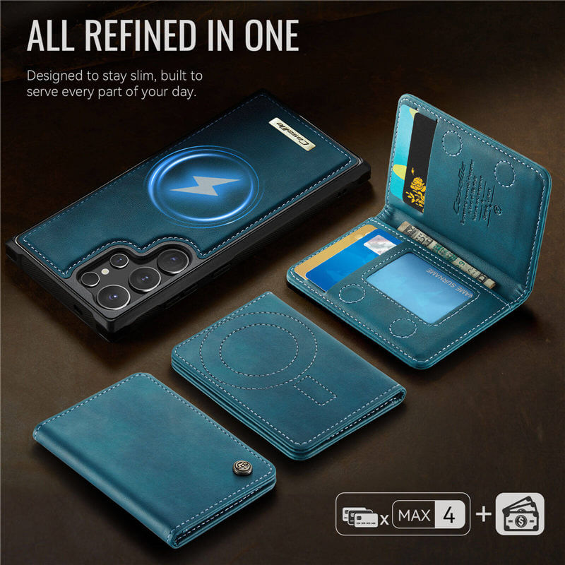CaseMe Samsung Galaxy S24 Ultra 2-in-1 Detachable Magnetic Wallet Case